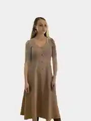 Платье женское бежевое