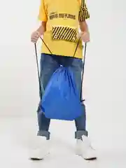 Лазурный мешок (сумка, рюкзак) для вещей и сменной обуви