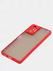 Красный чехол Xiaomi Redmi Note 10 Pro, Редми Нот 10 Про, пластиковый матовый с цветными кнопками