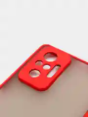 Красный чехол Xiaomi Redmi Note 10 Pro, Редми Нот 10 Про, пластиковый матовый с цветными кнопками