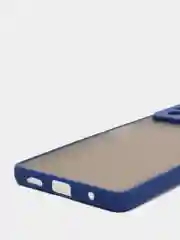 Темно-синий чехол Xiaomi Redmi Note 10 Pro, Редми Нот 10 Про, пластиковый матовый с цветными кнопками