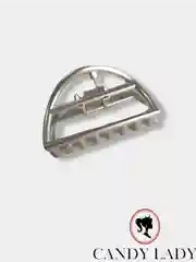 Серебряный заколка краб для волос металлическая