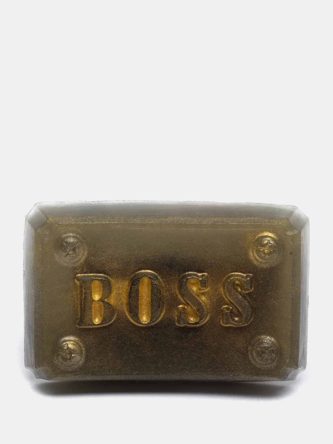 Мыло ручной работы с надписью "Boss"