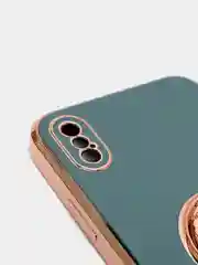 Зеленый чехол для Apple iPhone с кольцом для 6/6S/ 7/8 plus/11/11pro/ XR/XS/SE/ 12/12 Pro Max
