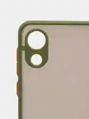 Салатовый чехол для Samsung A03 Core с защитой камеры и с бархатом внутри