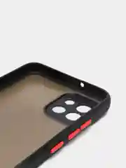 Черный чехол Samsung A03 c защитой камеры и бархатом внутри