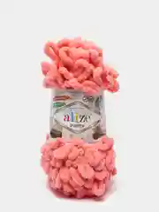 Коралловый меланж пряжа Alize Puffy