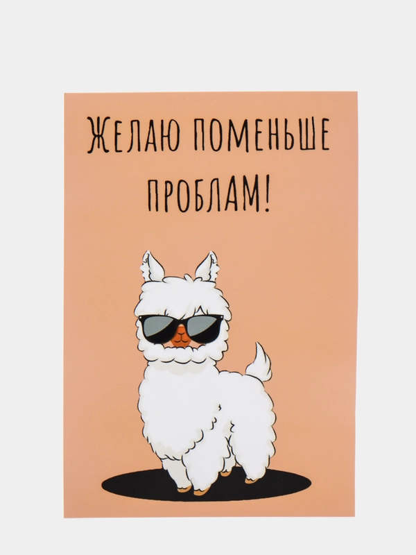 Открытка "Желаю поменьше проблам!"