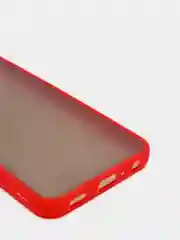 Красный чехол для Samsung A03 Core с защитой камеры и с бархатом внутри