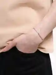 Серебряный мужской браслет, цепочка на руку