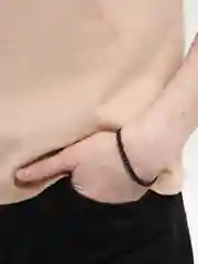 Черный мужской браслет, цепочка на руку