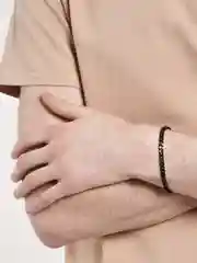 Черный мужской браслет, цепочка на руку