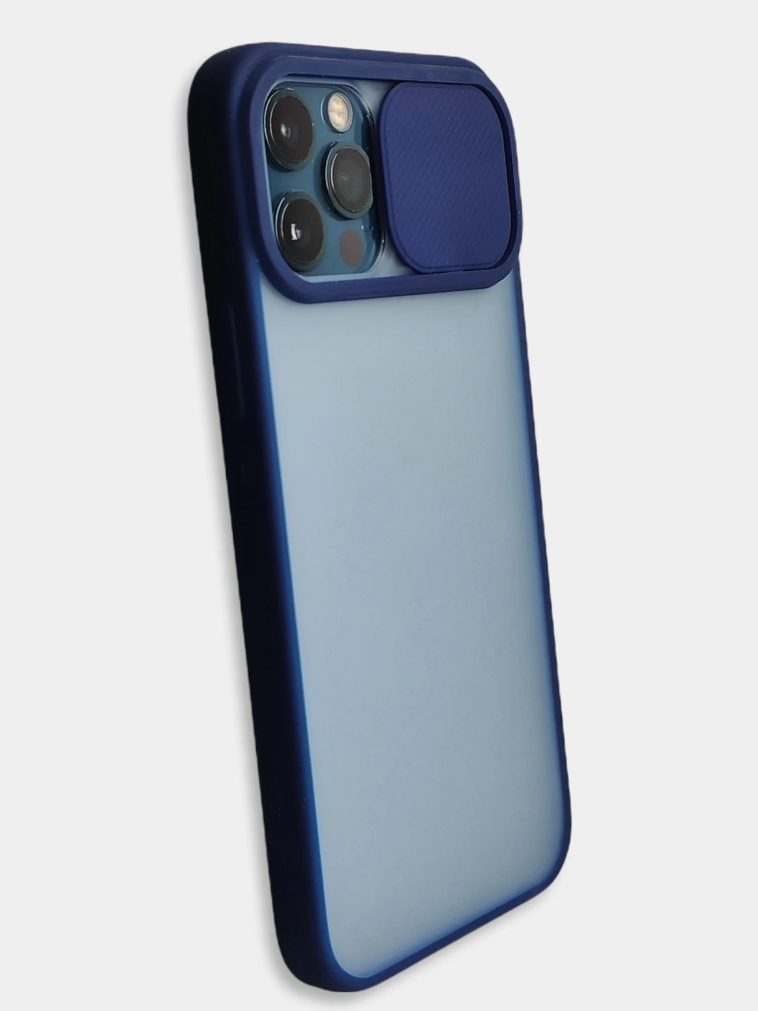 Индиго чехол с защитой камеры для Iphone 12, 12pro, 12 pro max, 11 про макс