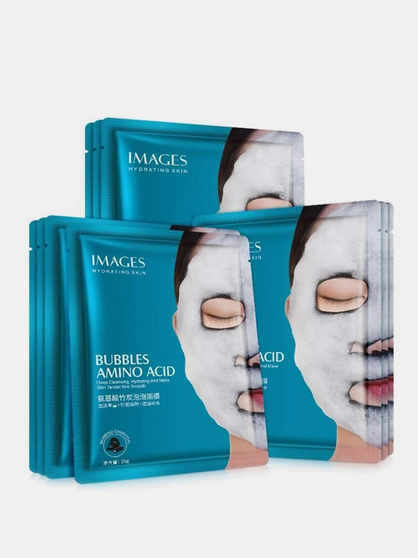 Маска для лица BUBBLES FACIAL MASK пенящаяся с углем, 1 шт