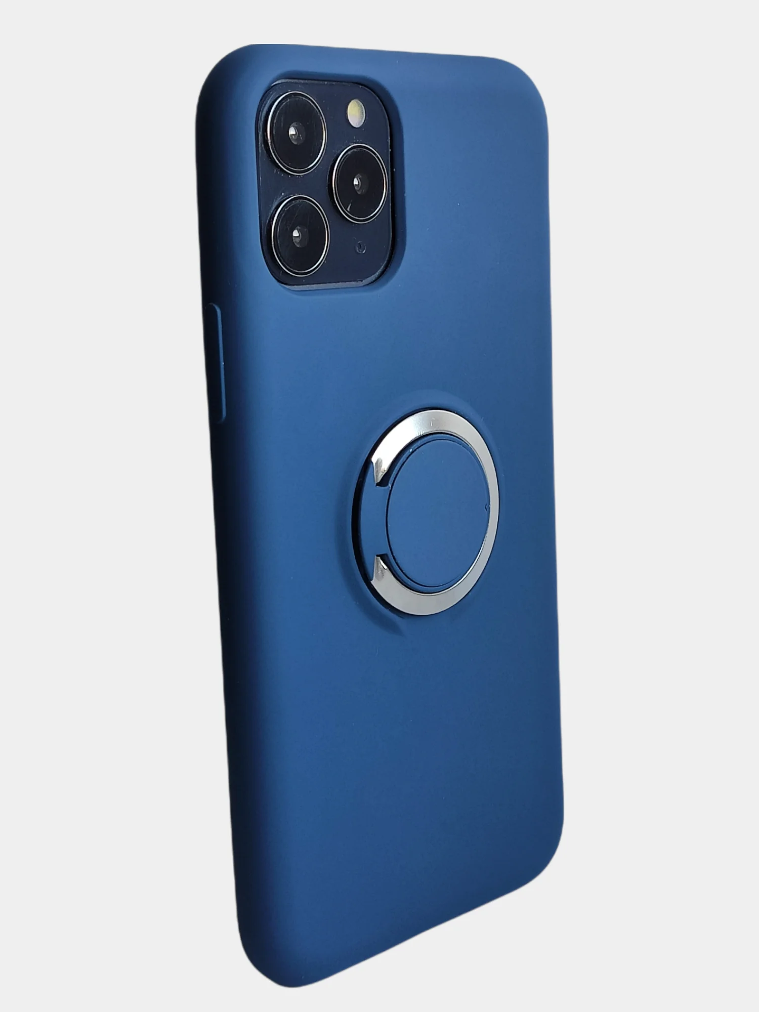 Индиго чехол накладка однотонный с кольцом и без для iphone 11 pro max xr xs xs max 7+ 8 plus 6s