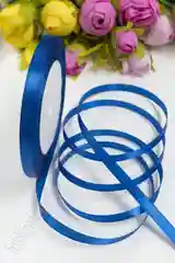 Синий лента атласная, 0,6 см х 23 м, разные цвета