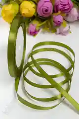 Приглушённый хаки лента атласная, 0,6 см х 23 м, разные цвета