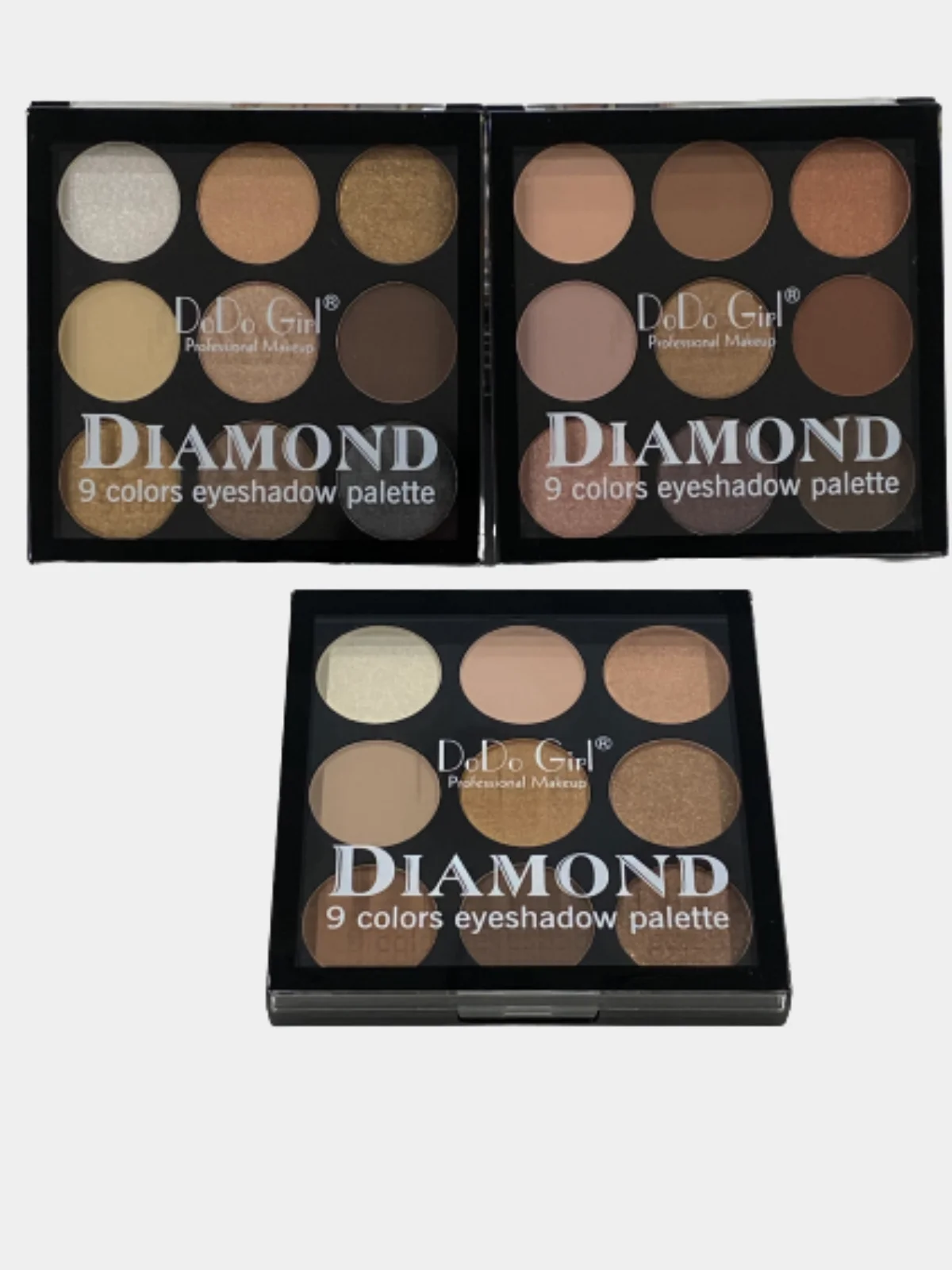 Бежевый тени для век DIAMOND Eyeshadow Palette  DoDo Girl, 9 оттенков