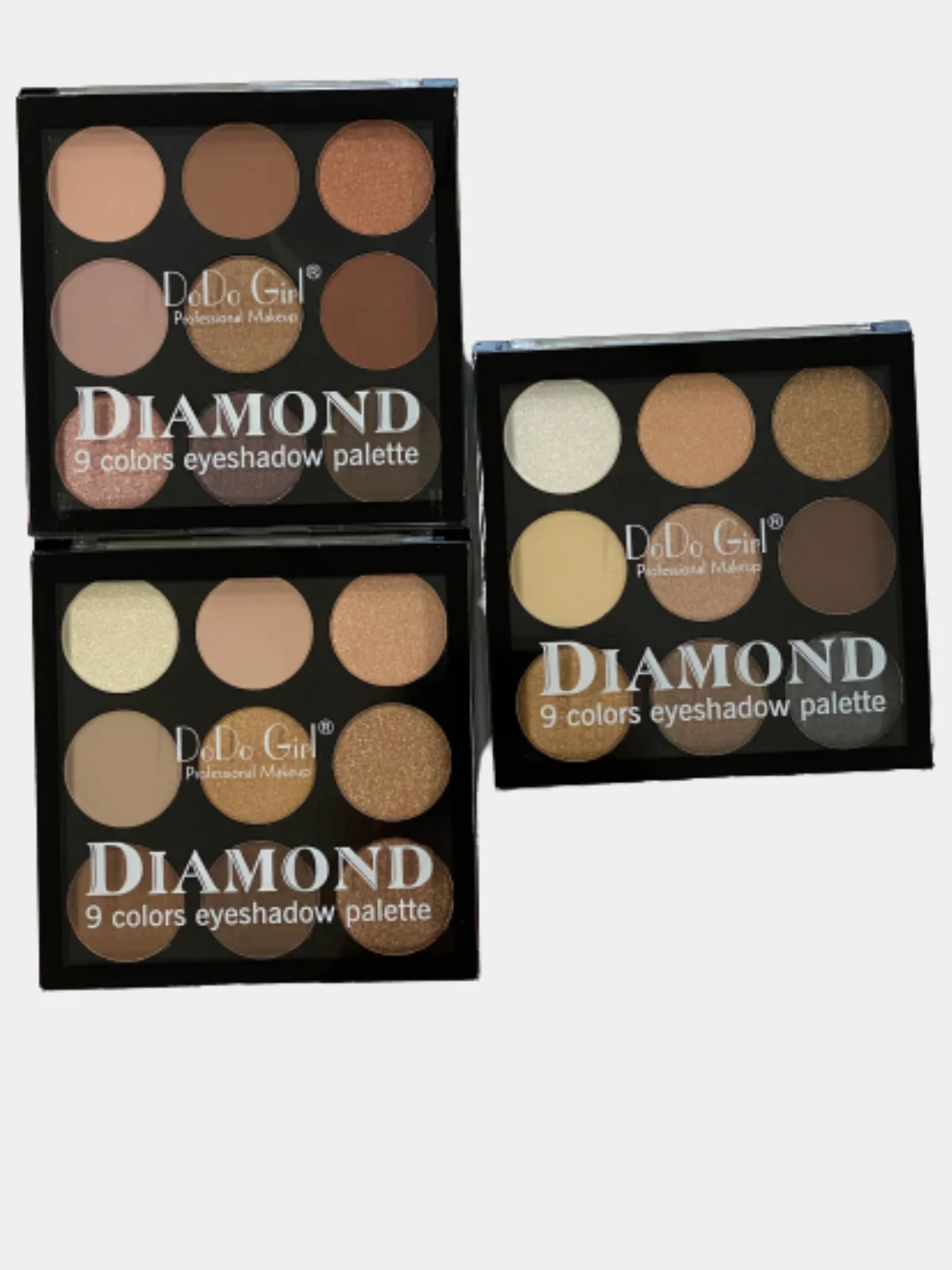 Бежевый тени для век DIAMOND Eyeshadow Palette  DoDo Girl, 9 оттенков