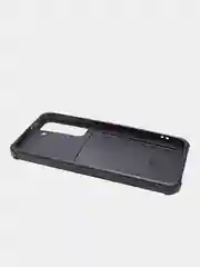 Чехол для Samsung S22, S22 Ultra, S22 Plus силиконовый "Рептилия" с визитницей, черный