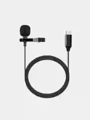 Черный петличный микрофон, разъем Type-c, 1.5 м