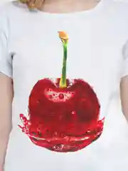 Белый футболка женская с рисунком