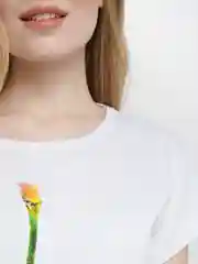 Белый футболка женская с рисунком