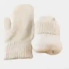 Бежевый варежки женские утепленные, двухслойные