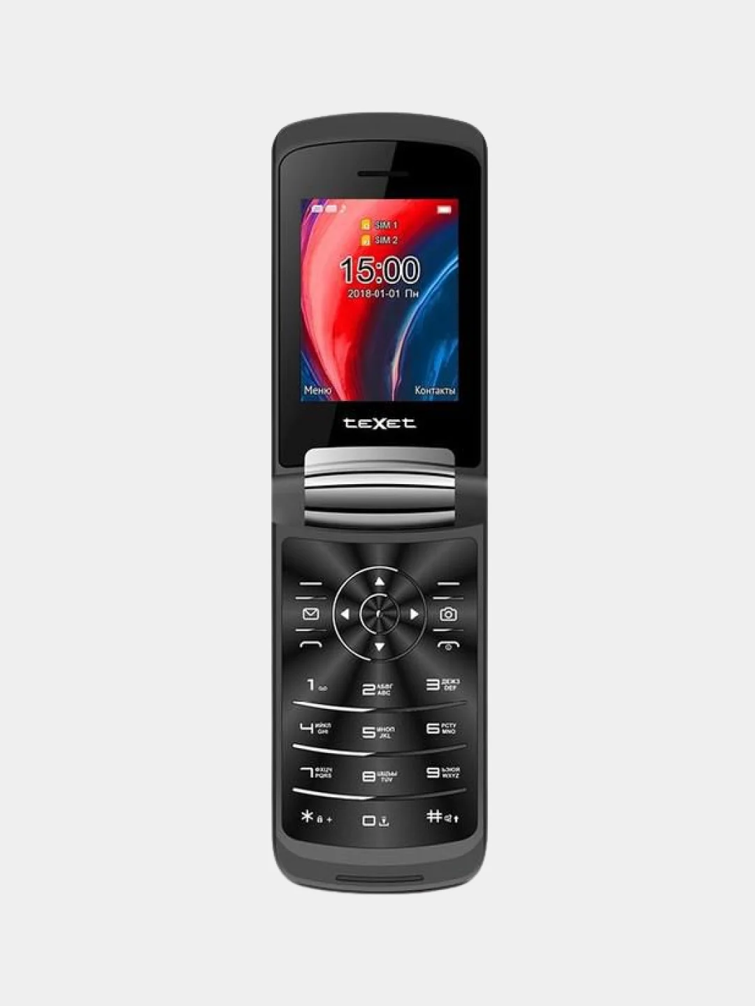 Черный мобильный телефон teXet TM-317