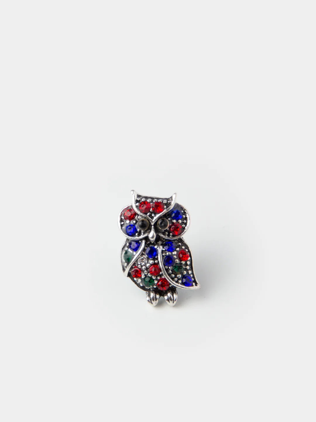 Серый брошь "Сова"