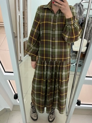 Длинное платье в клетку
