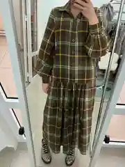Длинное платье в клетку