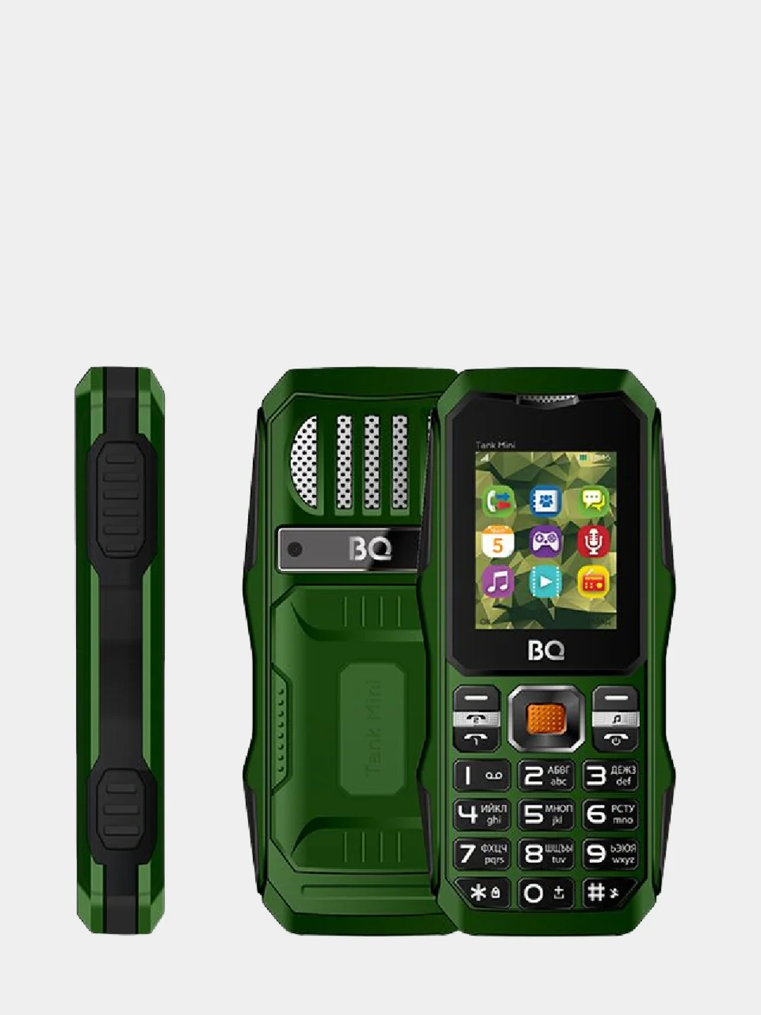 Зеленый кнопочный телефон BQ 1842 Tank Mini