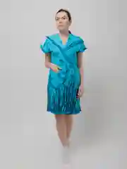 Бирюзовый халат женский