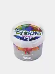 Серебряный слайм Стекло с Блёстками Party Slime лизун