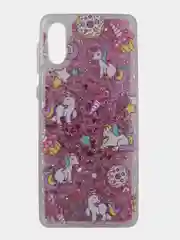 Чехол-переливашка для Samsung A03S "Единорог и пончики"