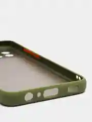 Салатовый чехол Samsung A03 c защитой камеры и бархатом внутри