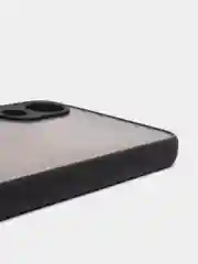 Черный чехол для Samsung A03 Core с защитой камеры и с бархатом внутри