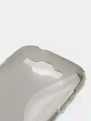 Тёмно-серый чехол силиконовый Samsung J1 2015