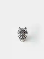 Серебряный брошь "Кот"