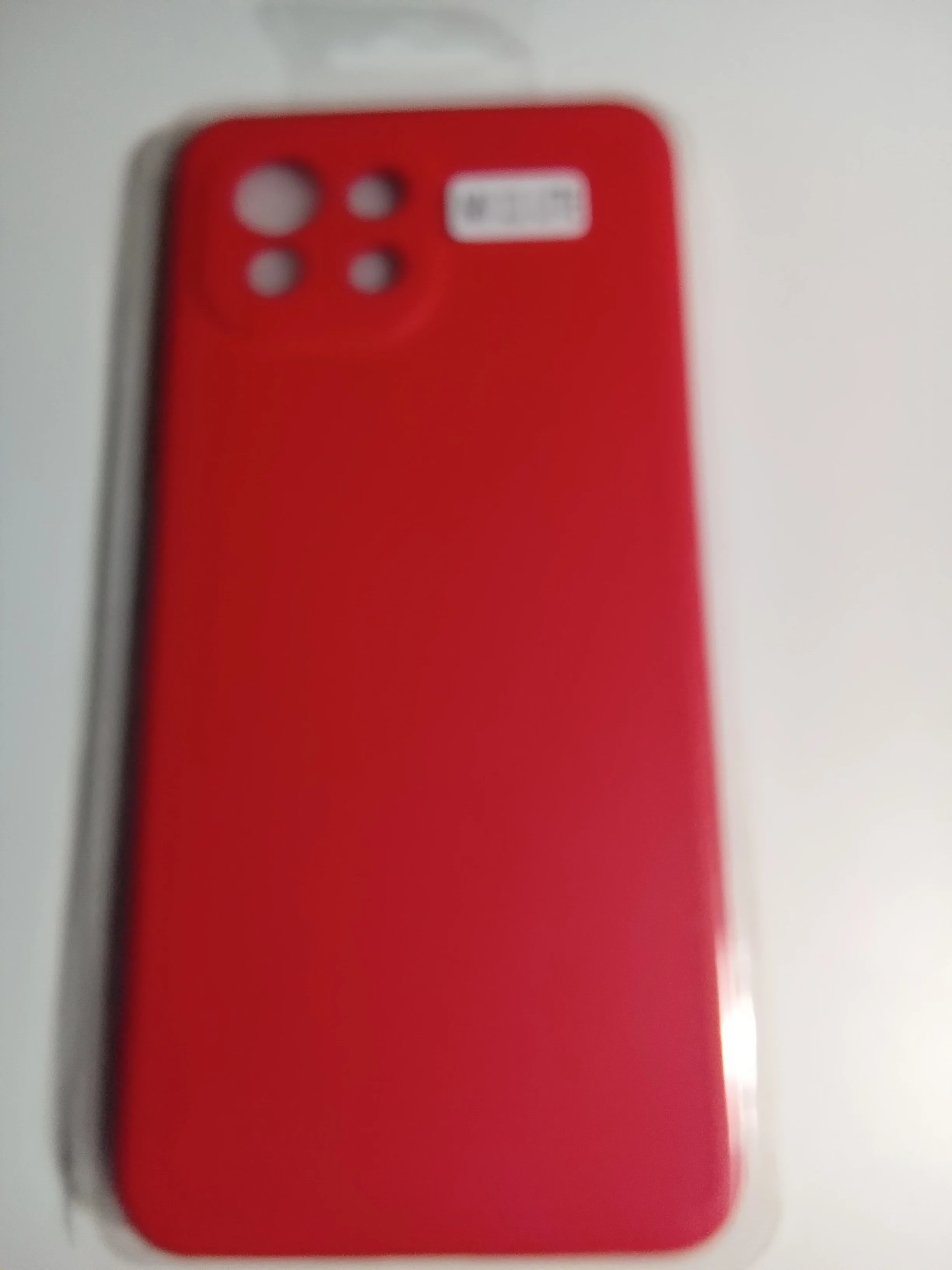 Красный чехол Xiaomi Mi 11 Lite c защитой камеры и бархатом внутри