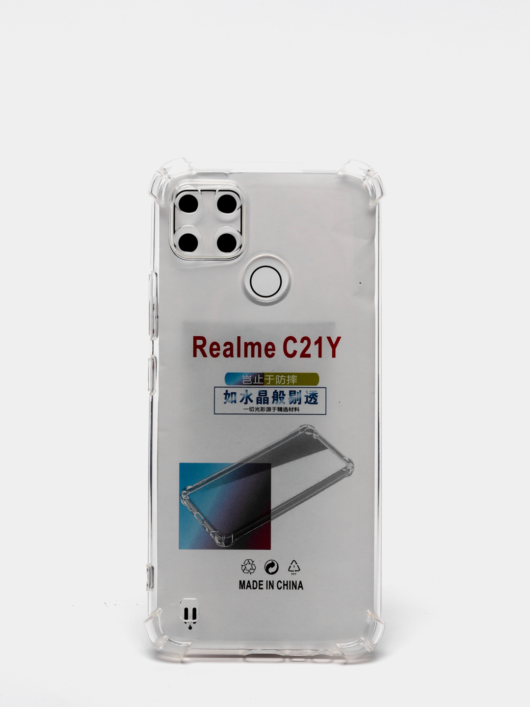 Силиконовый прозрачный противоударный чехол для Realme C21Y защита камеры  купить по цене 65 ₽ в интернет-магазине Магнит Маркет