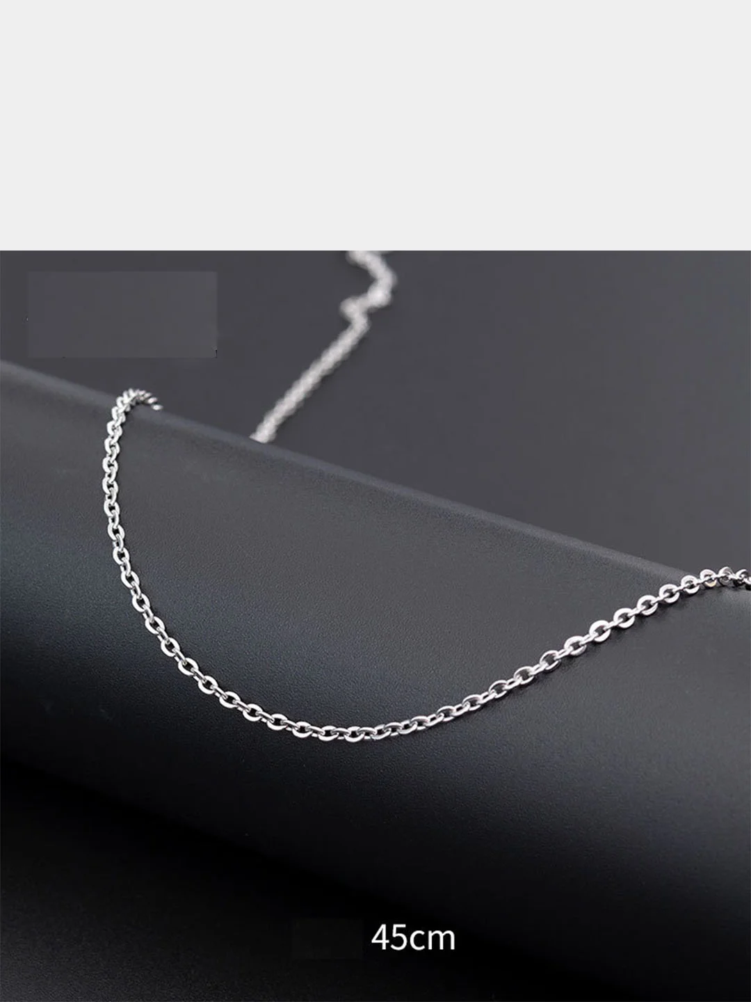 Серебряный цепочка на шею без подвески, 45 см