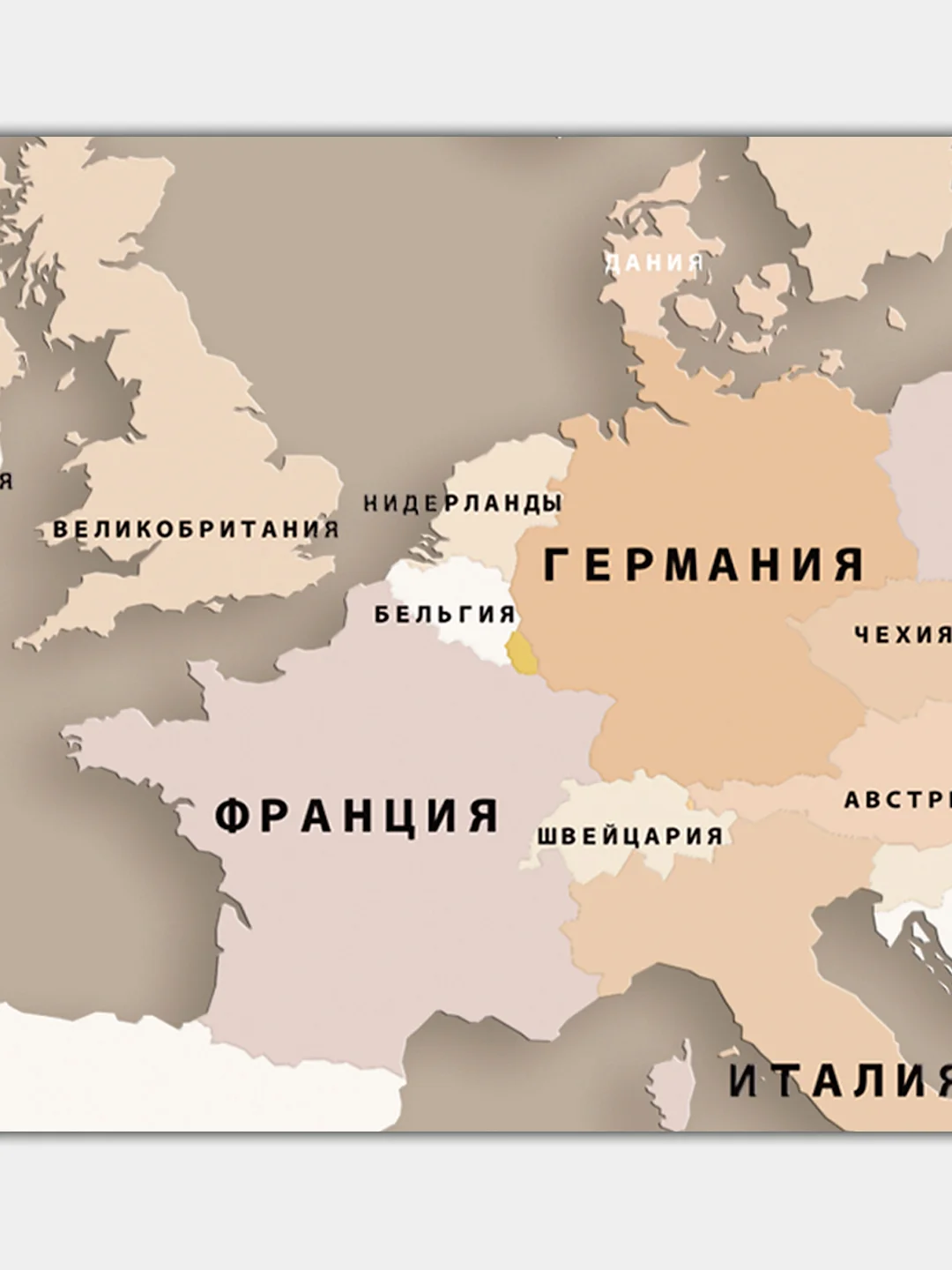 Бежевый фотообои флизелиновые "Карты мира", 150х100 см