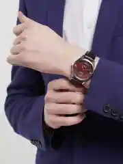 Бордовый мужские кварцевые часы