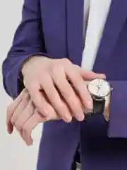 Серебряный мужские кварцевые часы