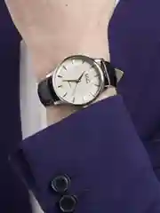 Серебряный мужские кварцевые часы