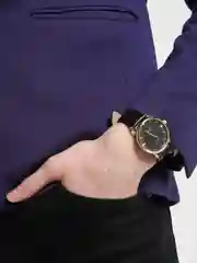 Черный мужские кварцевые часы