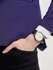 Серебряный мужские кварцевые часы