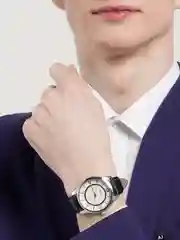 Серебряный мужские кварцевые часы